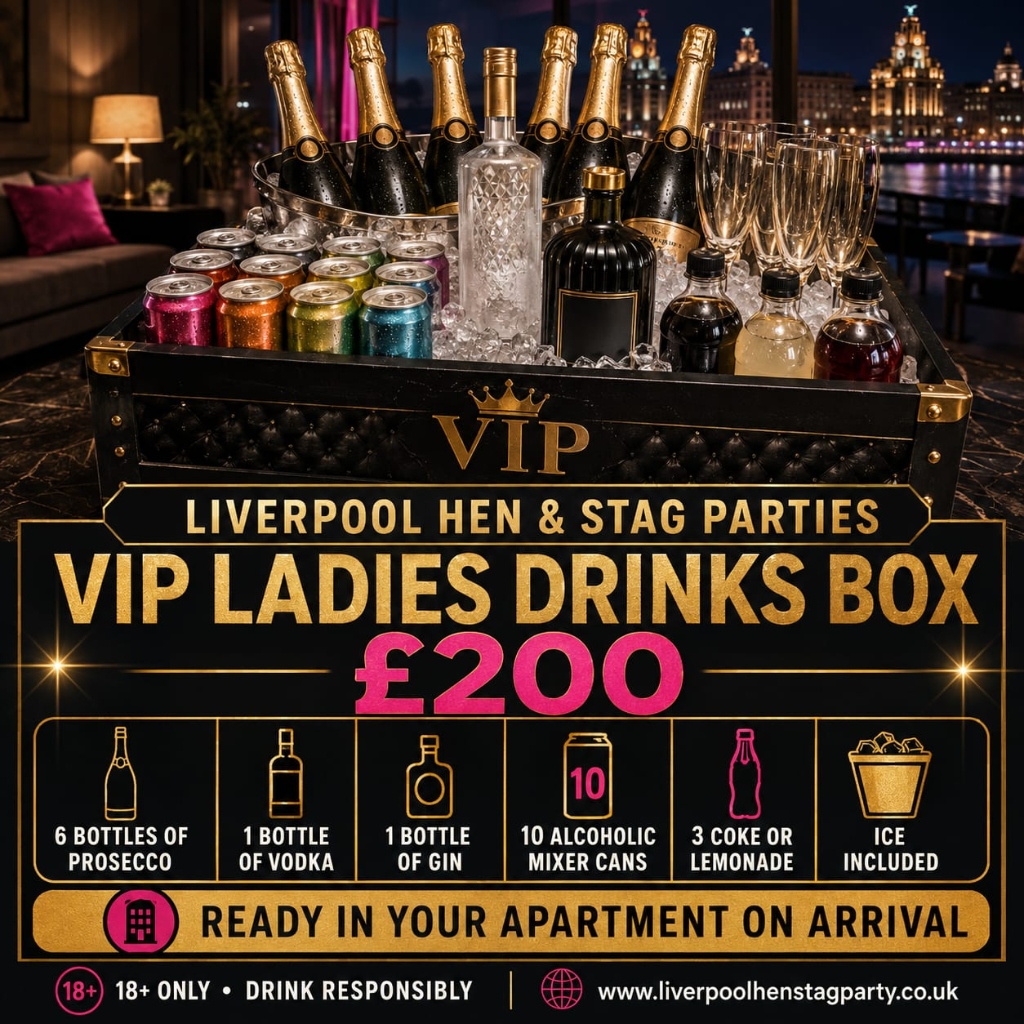 VIP Ladies Drinks Box (£200) with 6 Prosecco bottles, vodka, gin, mixers and ice
